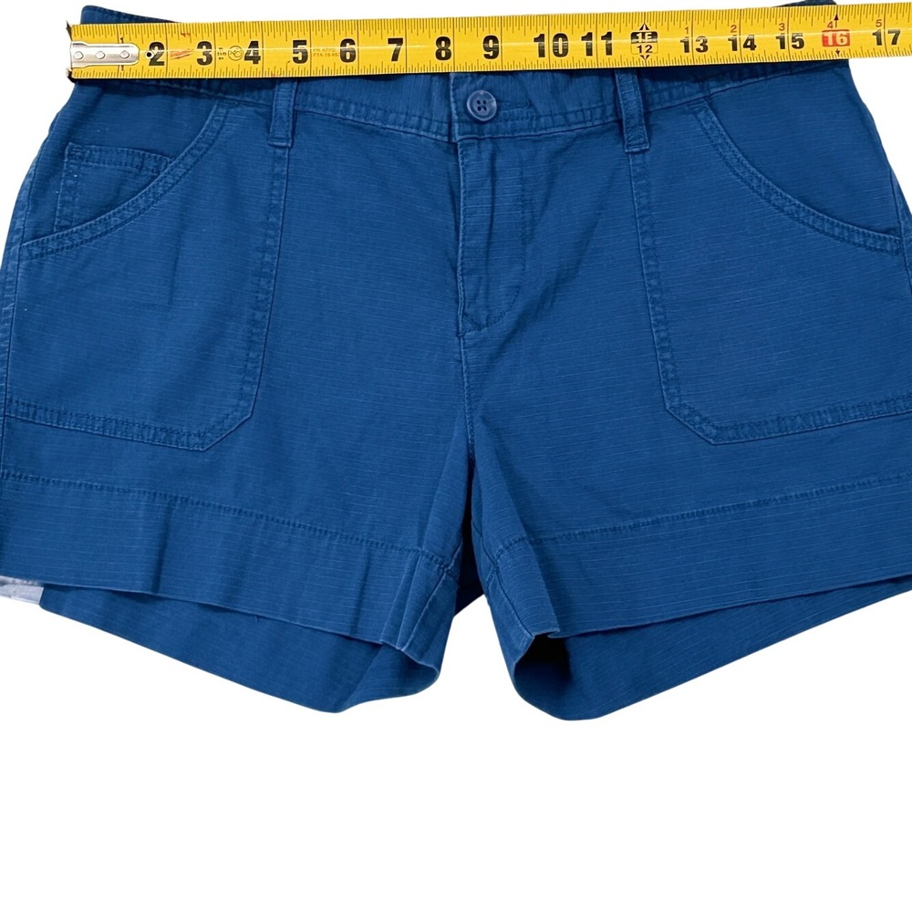 Calvin Klein Jeans Womens Size 10 Biro Blue Slub Textured Shorts New With Tags - Picture 7 of 7